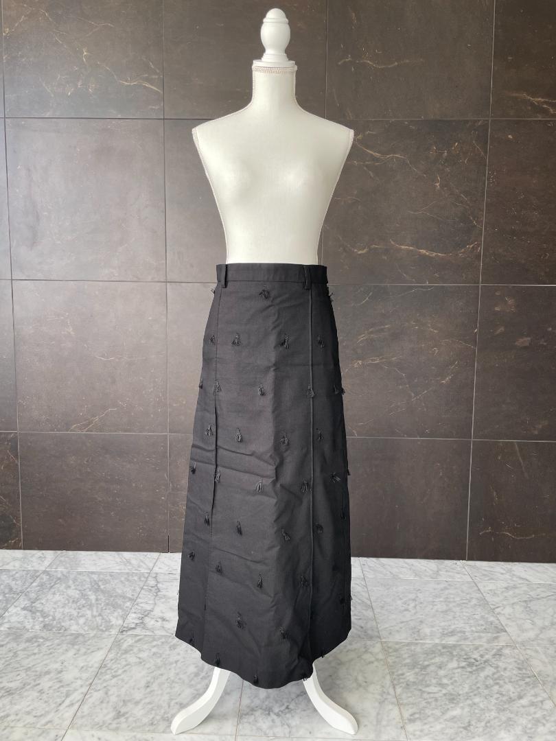 アイレネ ロングスカート 36 アイレネ - IRENE | Hollow Out Satin Skirt-Gray-36の通販