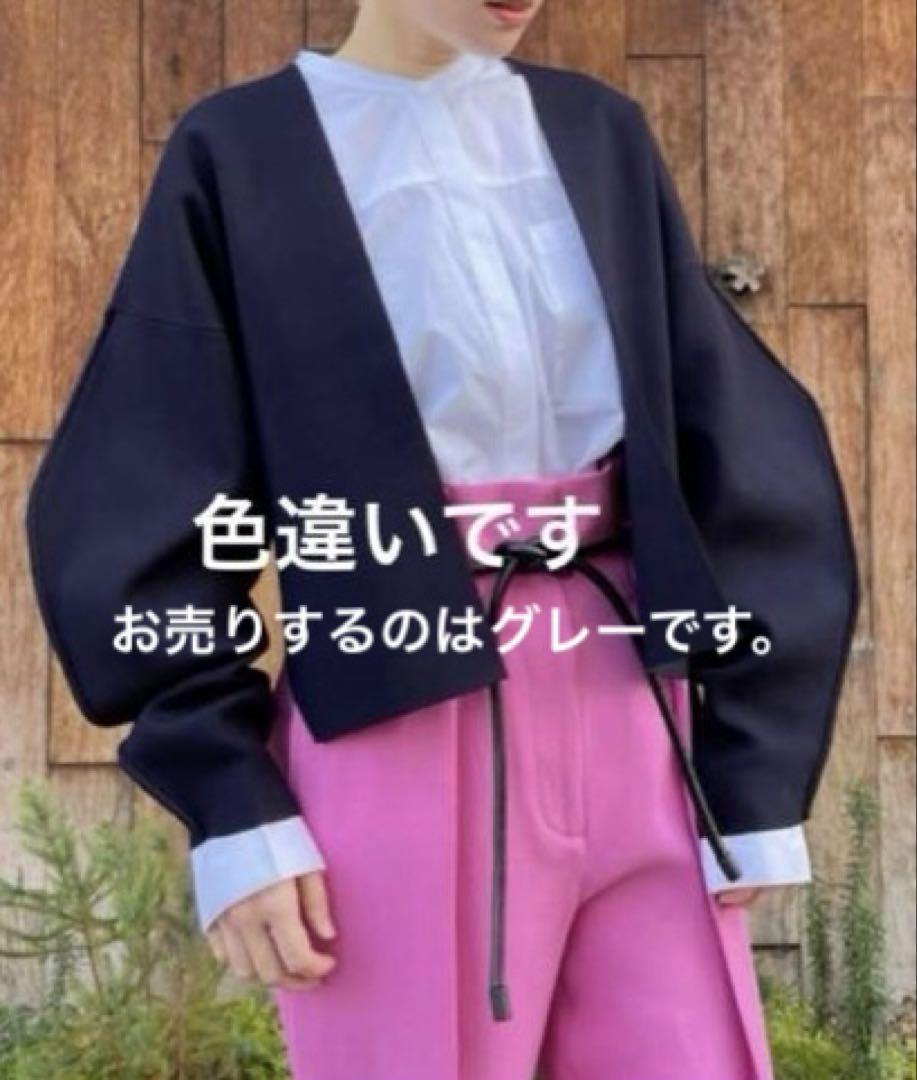 ENFOLD エンフォルド　カーディガン　グレー 中古・古着通販】ENFOLD (エンフォルド) ボンディング ニット