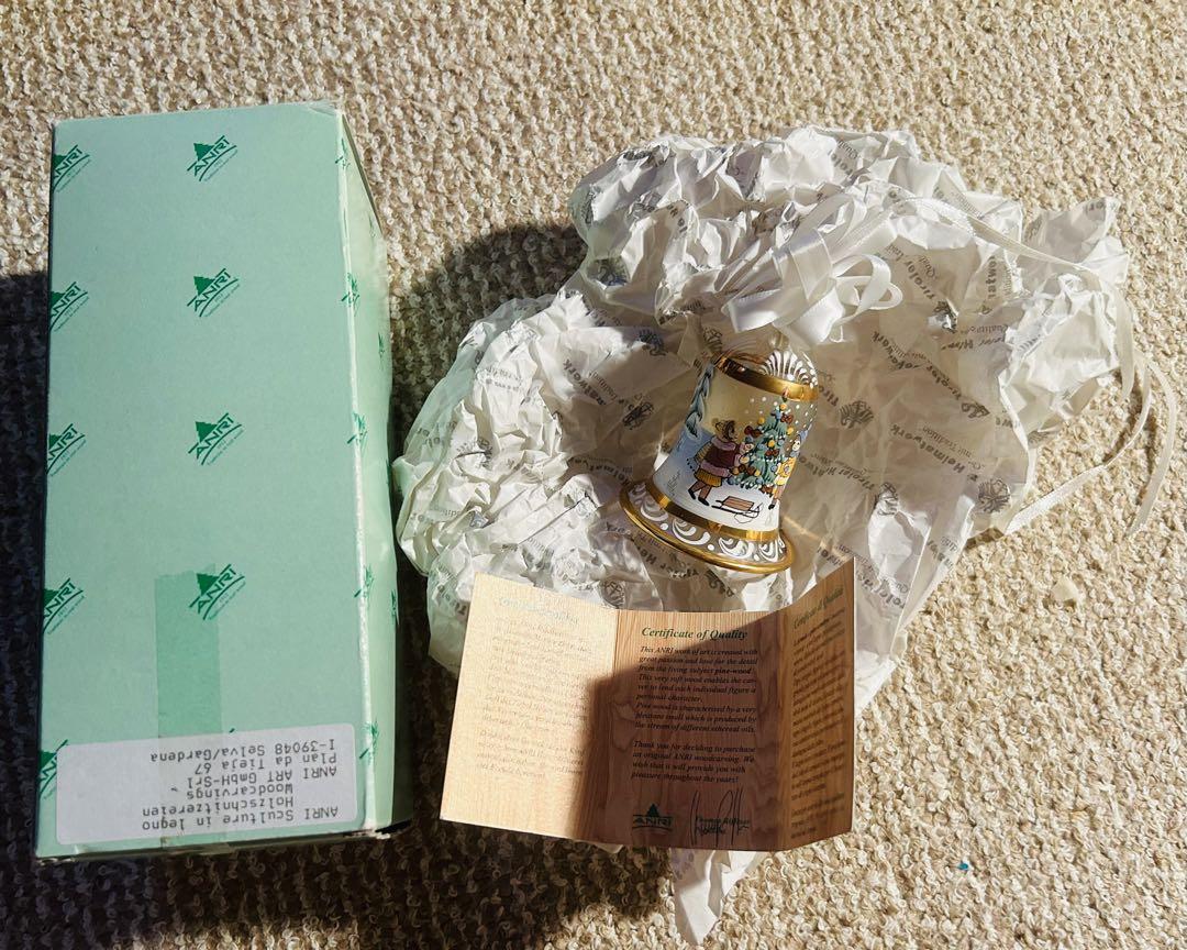 新品、イタリアANRI社のクリスマスデザイン ハンドベル 新品、イタリアANRI社のクリスマスデザイン ハンドベル（ANRI