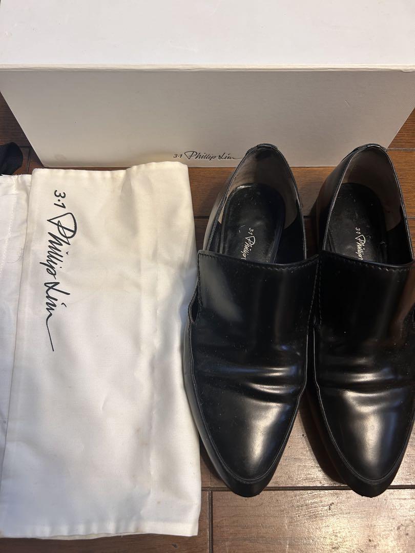 3.1 Phillip Lim ブラックレザー ローファー（3.1 Phillip Lim