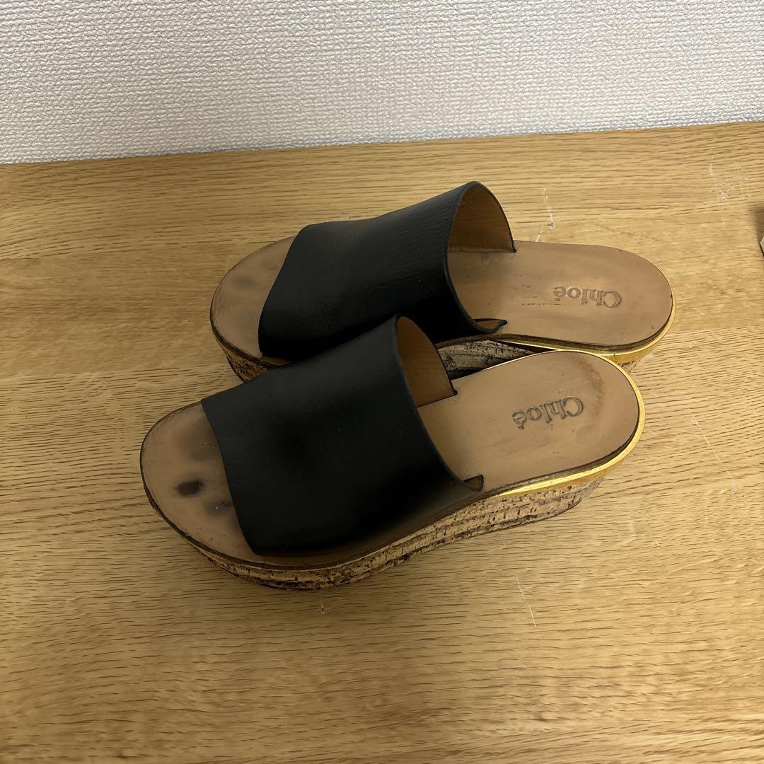 Chloeクロエカミーユウエッジソールサンダルレザー厚底コルク