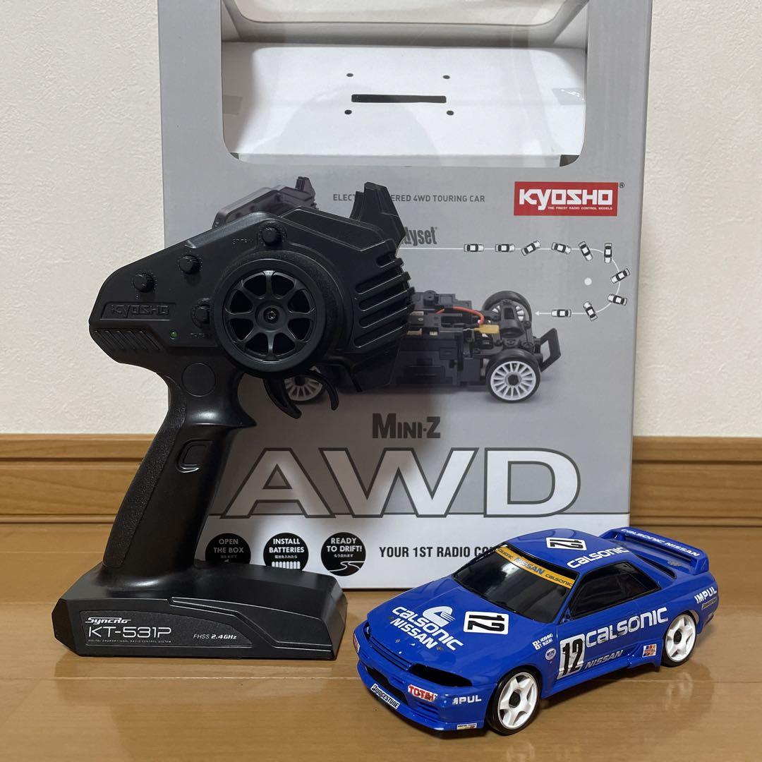 京商ミニッツ カルソニック GT-R R32 すぐ遊べるラジコン！】ミニッツAWD カルソニックスカイライン
