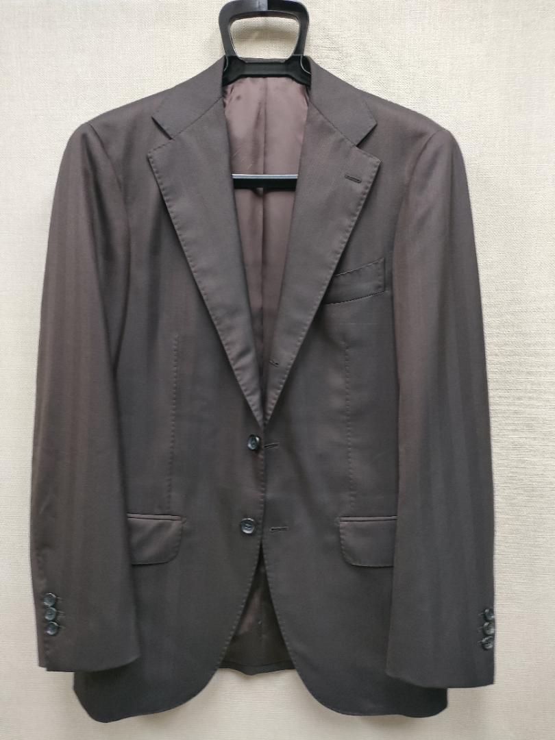 beams DRAGO ウールツイルブラウンヘリンボーンスーツ（Brilla