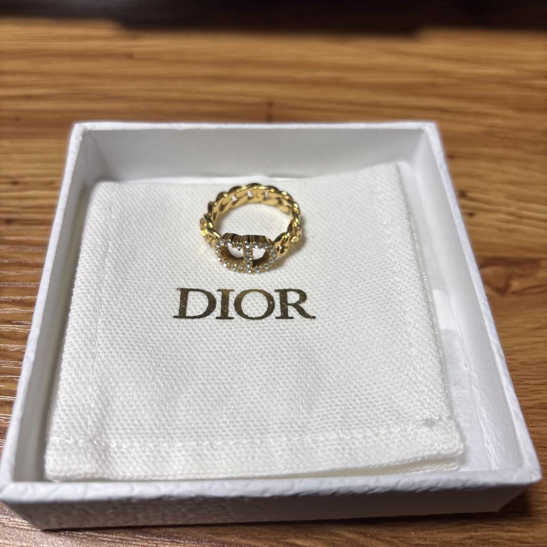 Dior ゴールドメッキ チェーンリング Dior ゴールドメッキ チェーンリング（ディオール AU750 ROSE
