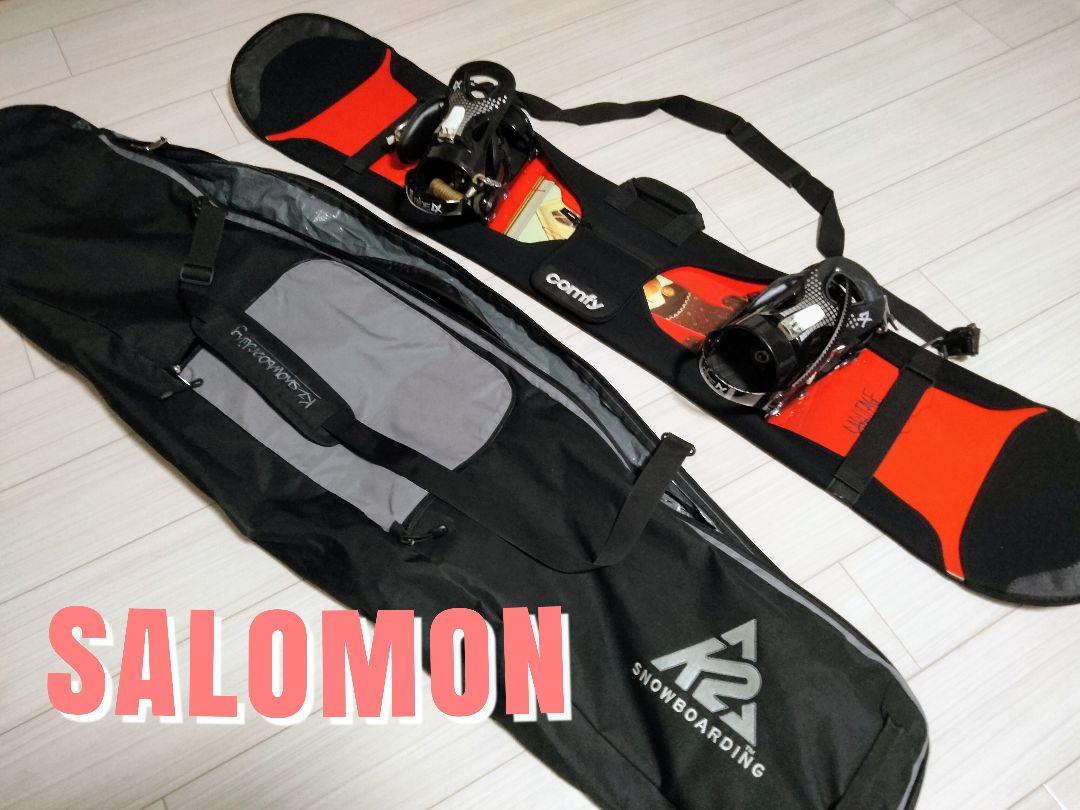 リィリィ#Salomon Sabotage 156cm スノーボードセット ☆スノーボード＋バインディング＋ブーツ 3点セット キッズ