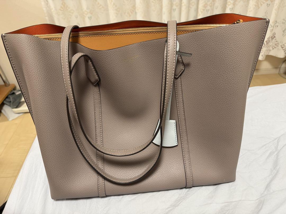 【Tory Burch】トリーバーチ レザートート【美品】 美品】Tory Burchトリーバーチ レザー トートバッグ ロゴ金具