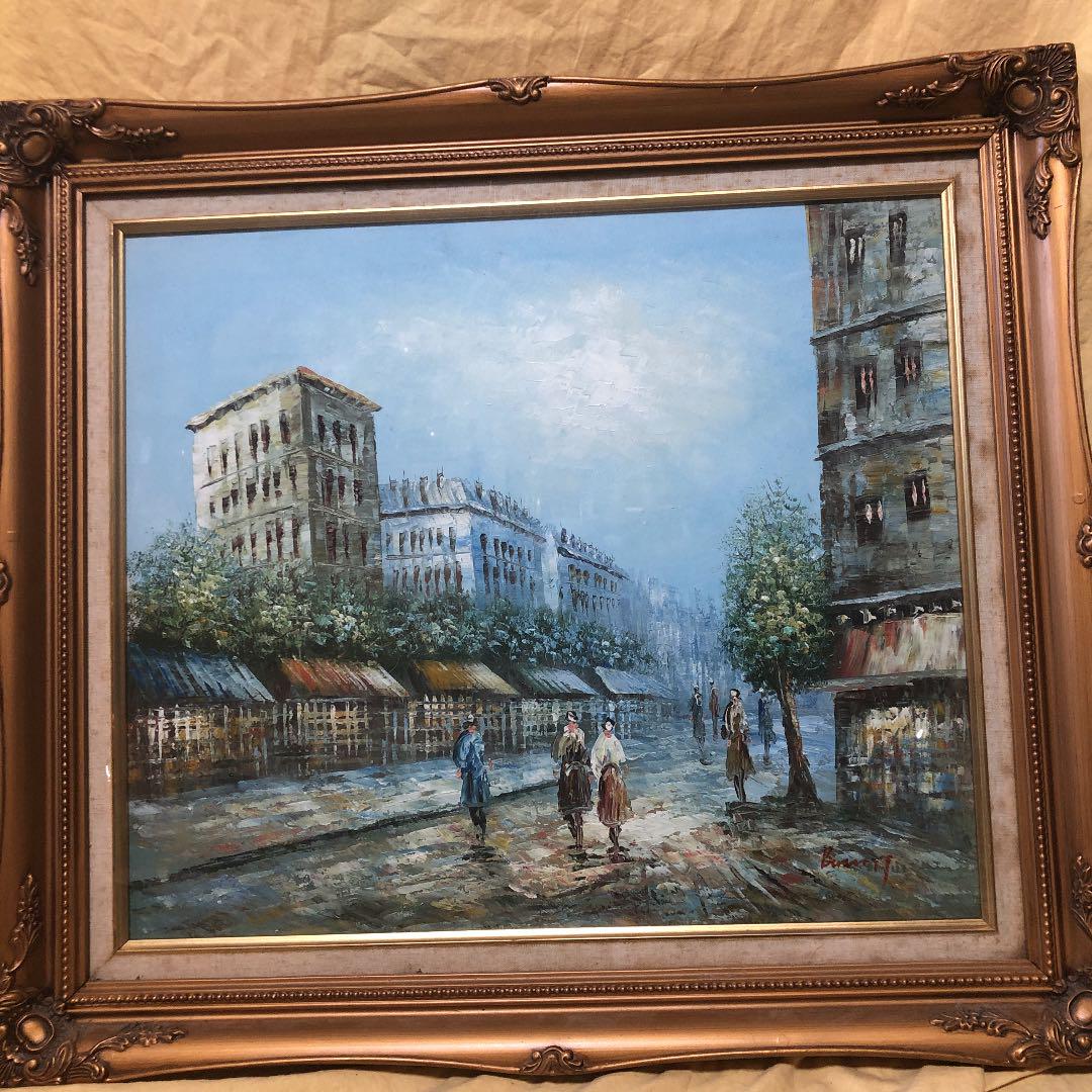 R.FRUKAWA 油彩画 油絵 家 街並み 建造物 絵画 アート 芸術 Amazon.co.jp: 小沢勇寿朗（日本） 油絵 絵画販売 パリの街並み