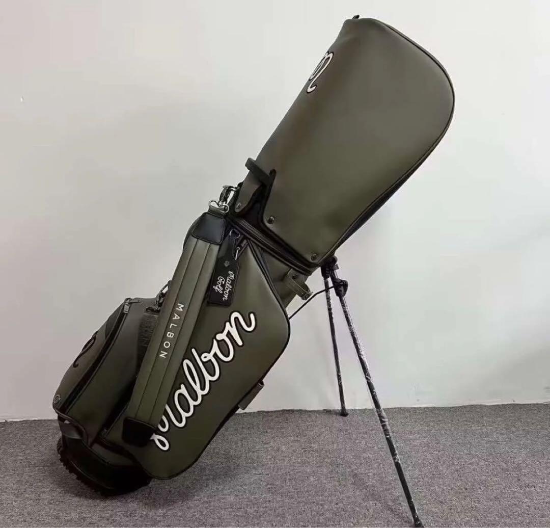 Malbon golf マルボン ゴルフ キャディバッグ キャスター型 グリーン Malbon golf マルボン ゴルフ キャディバッグ キャスター型