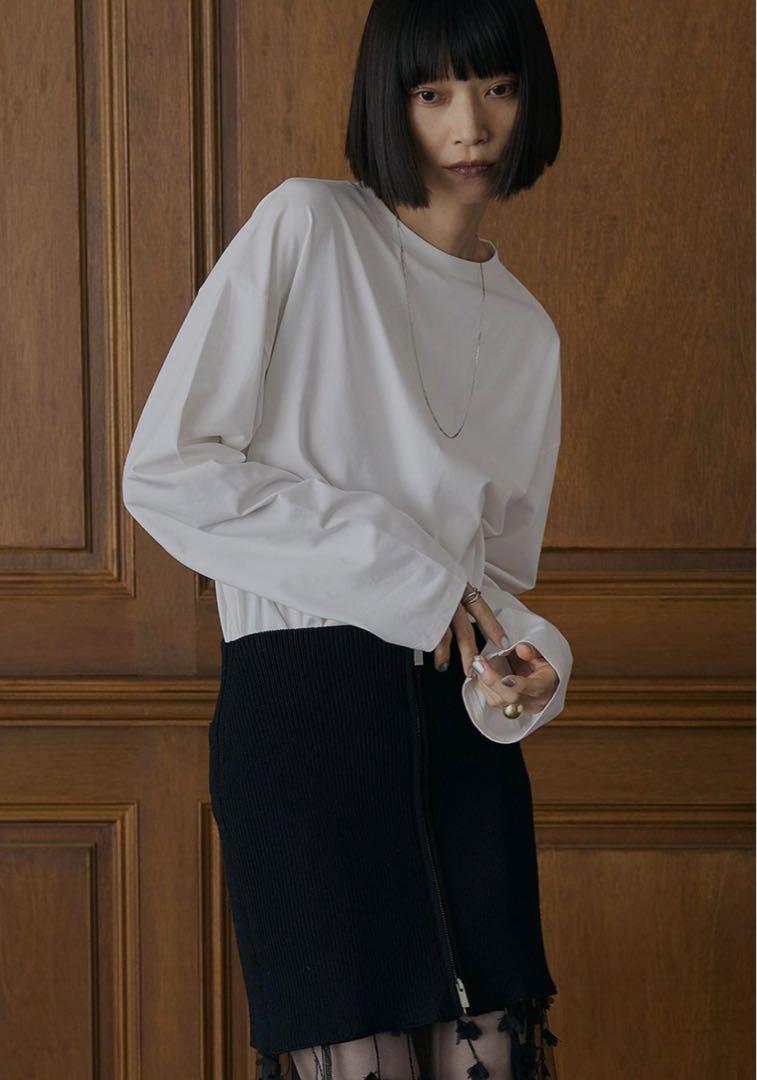 トップス KNIT CORSET SET BIG TEE セール】KNIT CORSET SET BIG TEE（Tシャツ/カットソー）｜Ameri