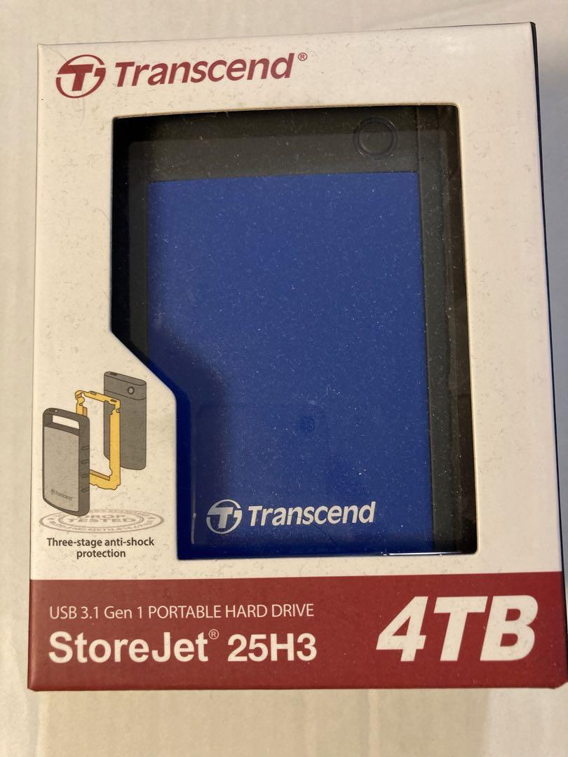 【中古】トランセンド ポータブルHDD 4TB【1枚】 中古】トランセンド ポータブルHDD 4TB【1枚】紺（Yahoo