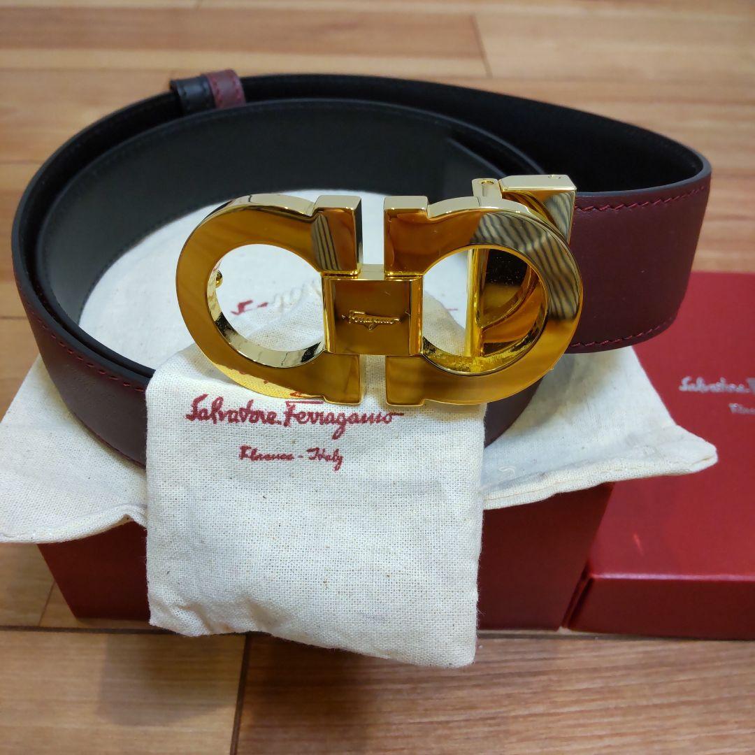 ♡サルヴァトーレフェラガモ♡ゴールドバックルベルト Salvatore Ferragamo (サルヴァトーレフェラガモ) リバーシブル