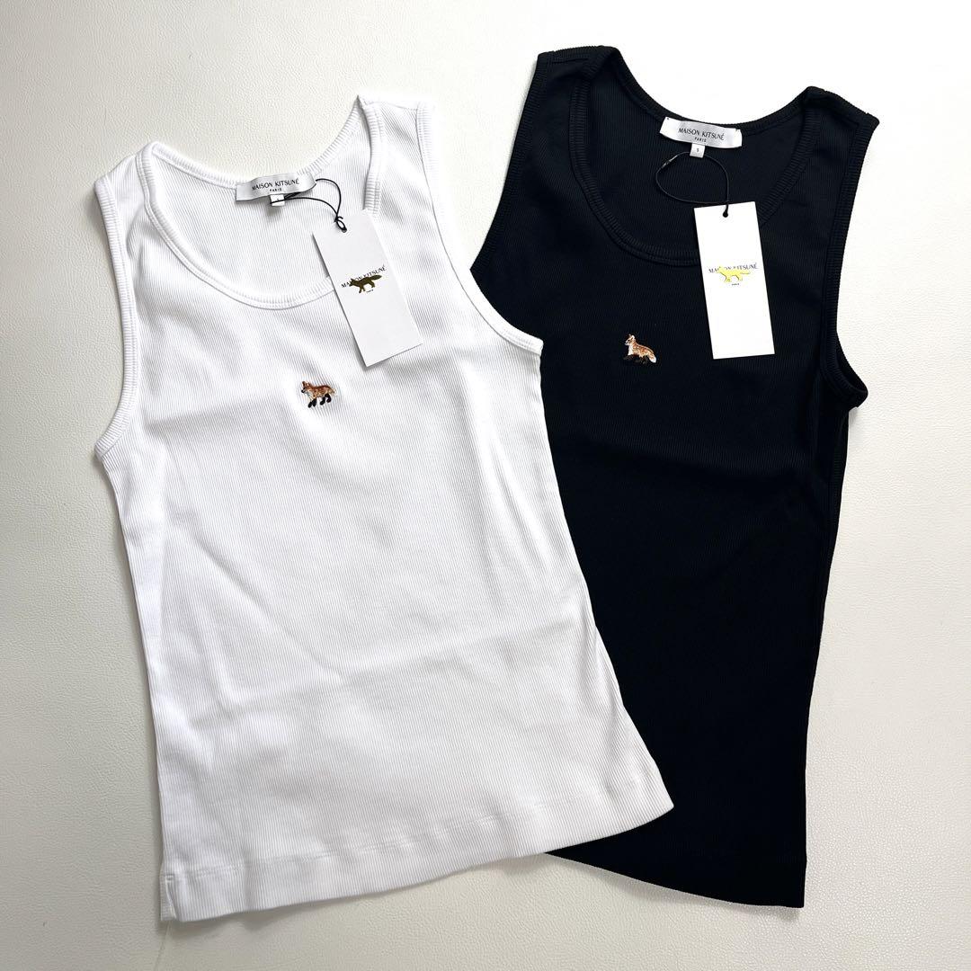 Maison Kitsune タンクトップ BABY FOX RIBBED TANK TOP | Maison Kitsuné