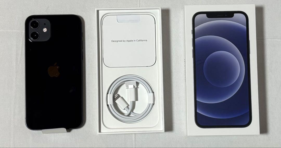 iPhone12 ブラック 128GB ムスビー｜【中古】 iPhone12 128GB ブラック ip12mtm1360