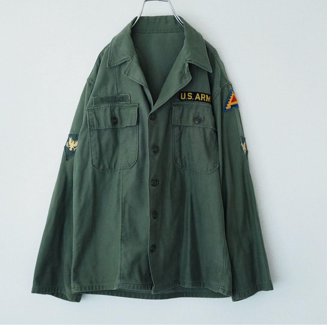 60s Vintage アメリカ軍 OG107 ユーティリティシャツ 筒袖