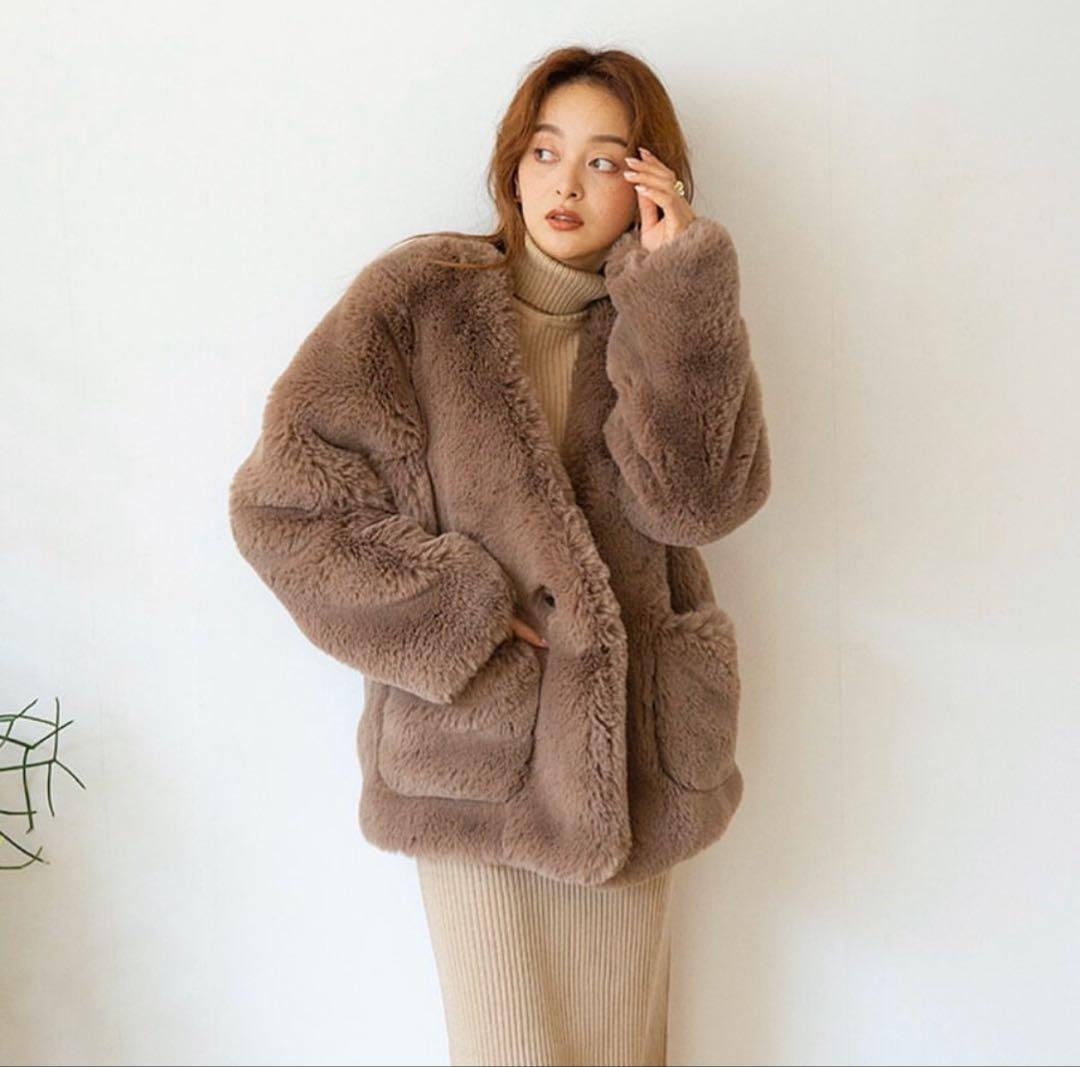 sea room lynn teddyファーノーカラージャケット　キッズ　M TEDDY Series – Sea Room lynn