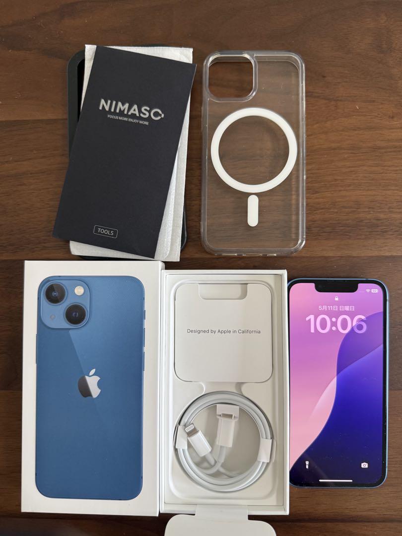 超美品】Apple iPhone 13 mini 256gb ブルー 本体（ムスビー