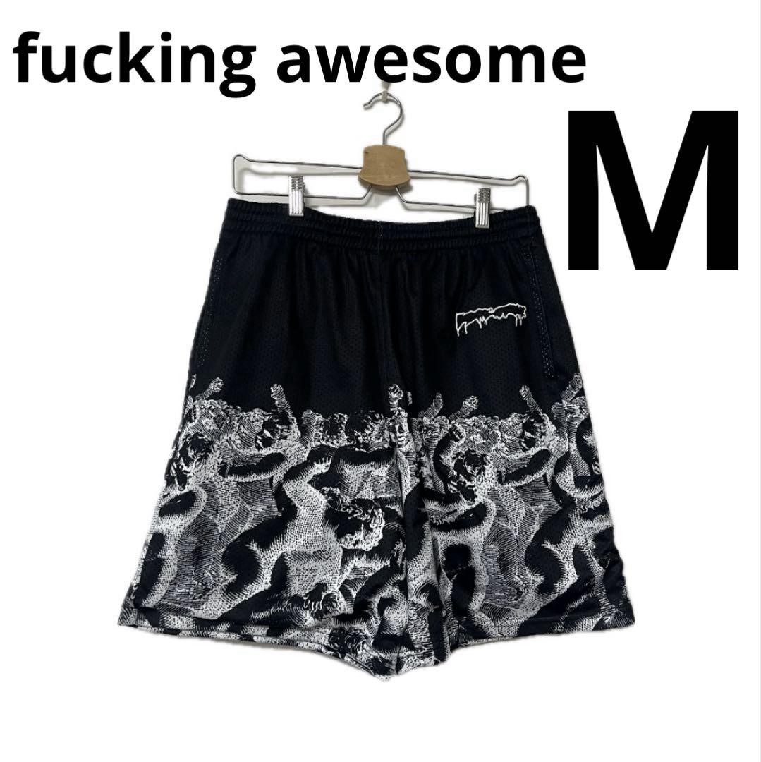 Fucking awesome ハーフパンツ mesh shadow BLACK（Cut Off