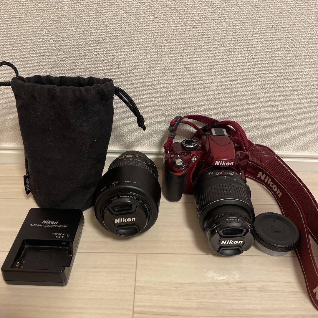 Nikon D3200 ダブルズームキット RED （ニコン Nikon D3200