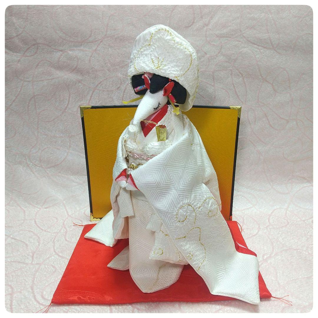 ちりめん細工 狐の花嫁（角かくしの花嫁さん - 和布・和生地