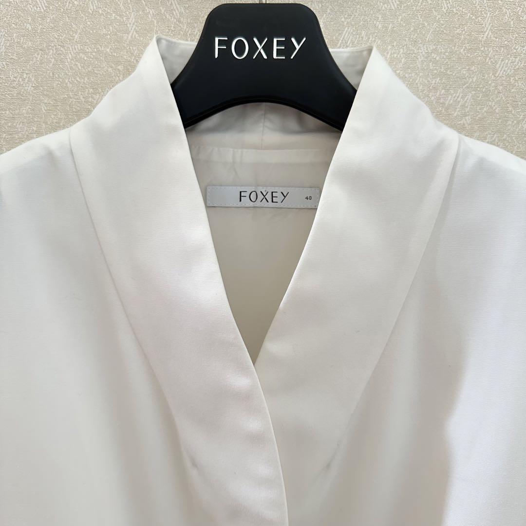 ご確認用売約済み 定価6万フォクシー ワンピース 白 フリル FOXEY - FOXEY フォクシー ワンピース ホワイト の通販 by 琴