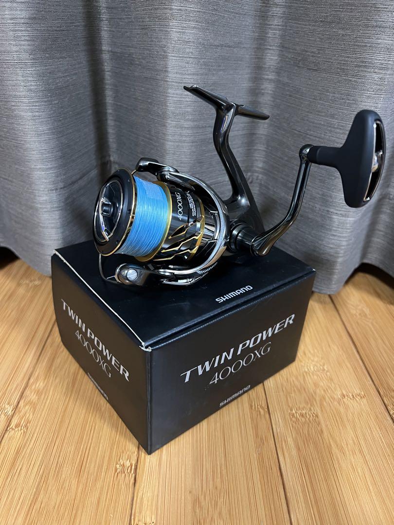 SHIMANO - ツインパワーXD 4000XG 夢屋ハンドルノブ付き 20ツインパワー4000夢屋アルミラウンド型パワーハンドルノブ付