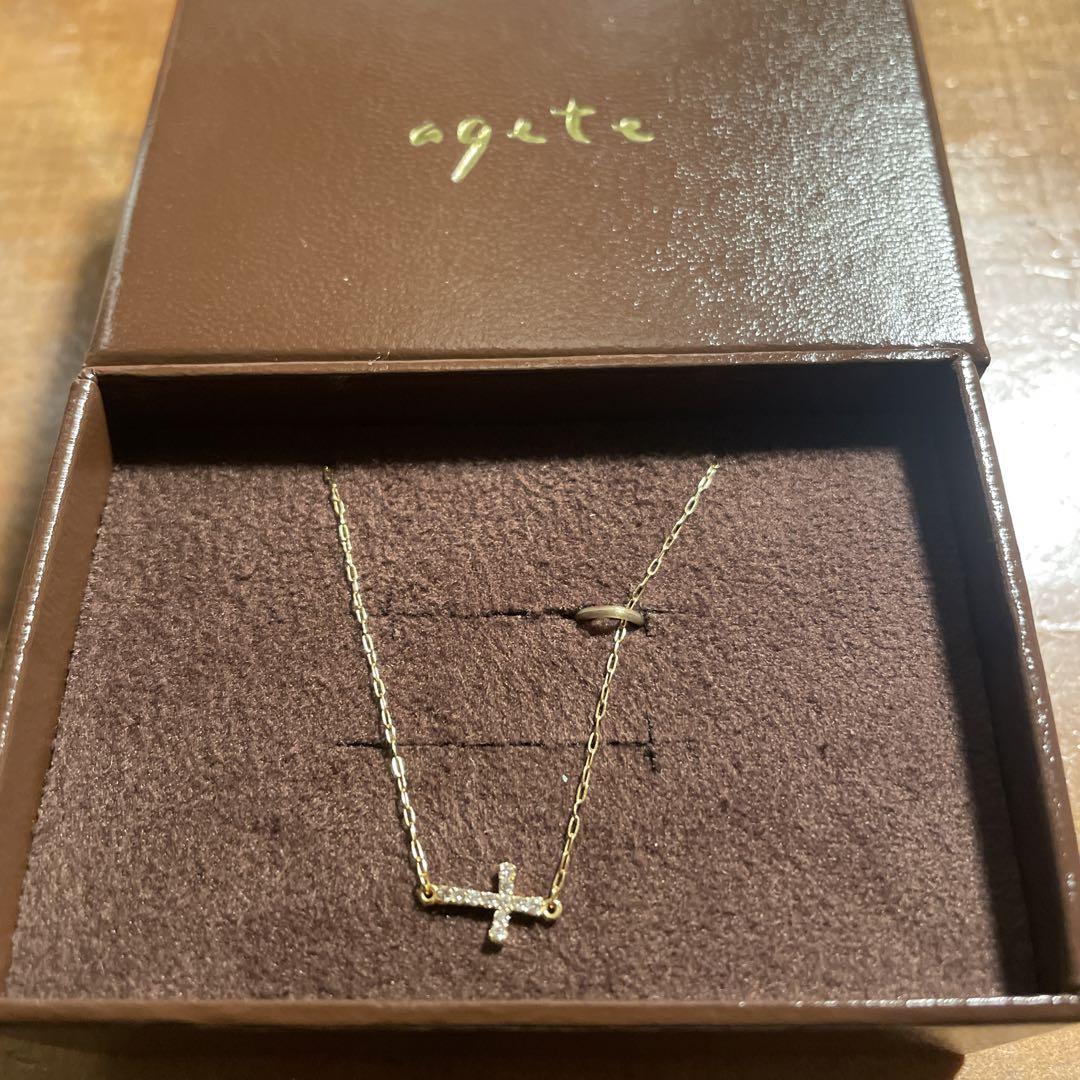 値下げ】 アガット ブレスレット クロス 18K （agete アガット