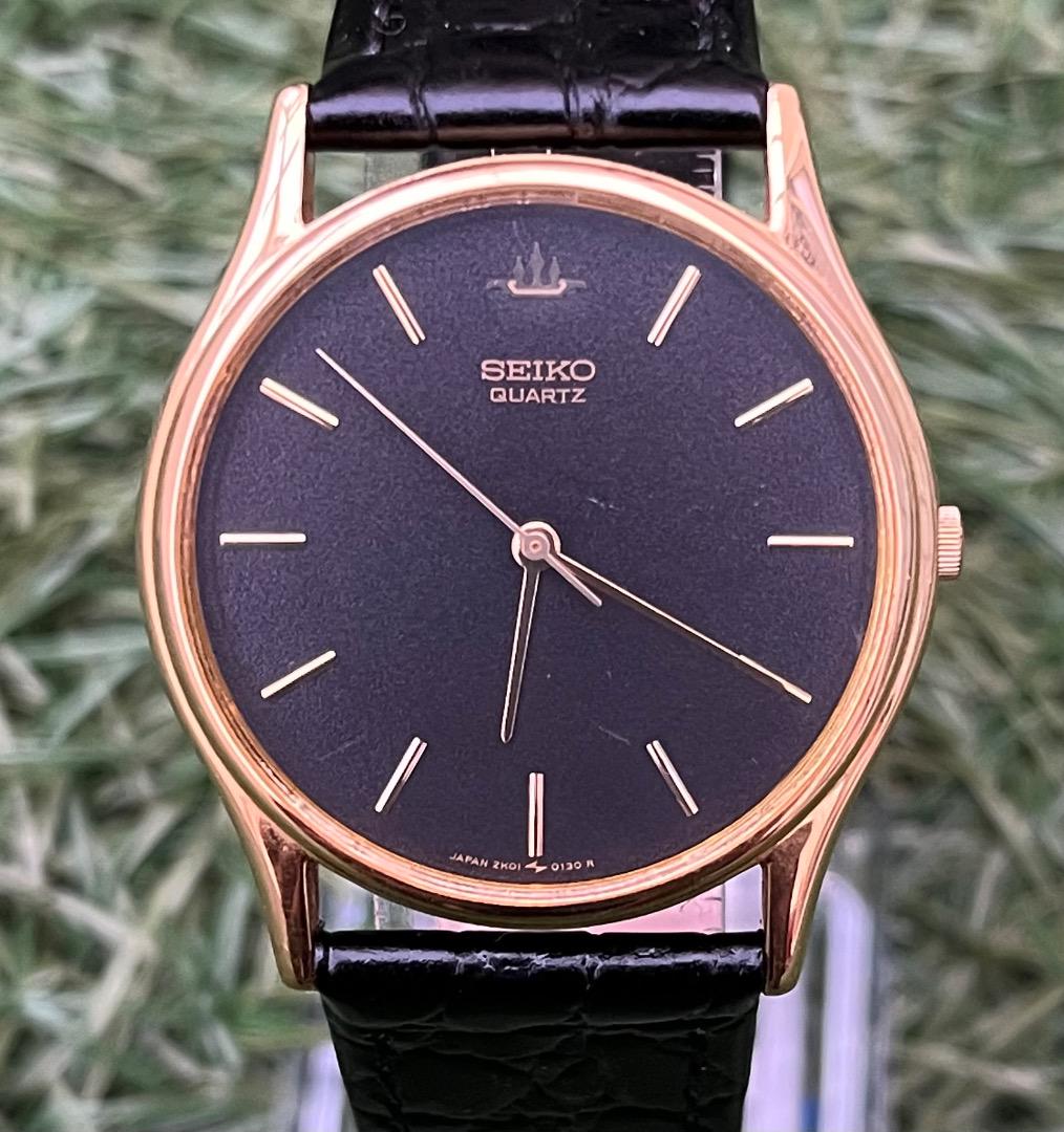 極美品◎SEIKO　セイコー ゴールド ラウンド メンズ ヴィンテージ腕時計 Grand Seiko K18 ホワイトゴールド 金無垢 腕時計 メンズ