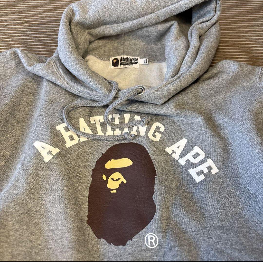 A BATHING APE グレー パーカーA 2XL（A BATHING APE(ア