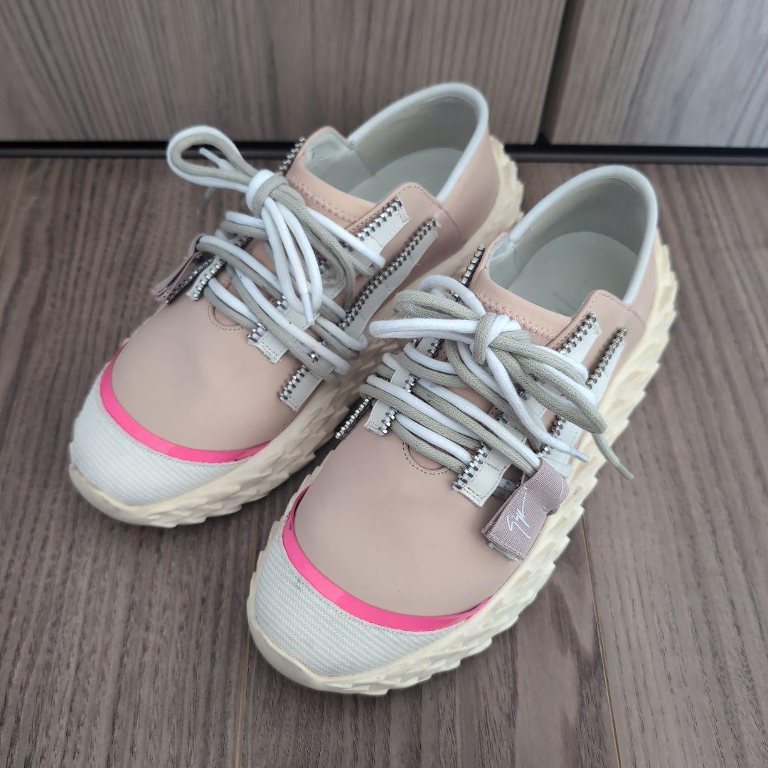 ジュゼッペザノッティ ベージュ厚底スニーカー （GIUSEPPE
