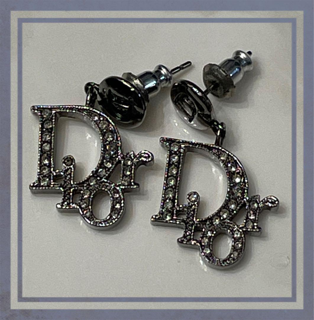 Dior ストーンロゴ ピアス 片耳 Christian Dior - 【片耳のみ】美品✨ Dior ディオール ライン