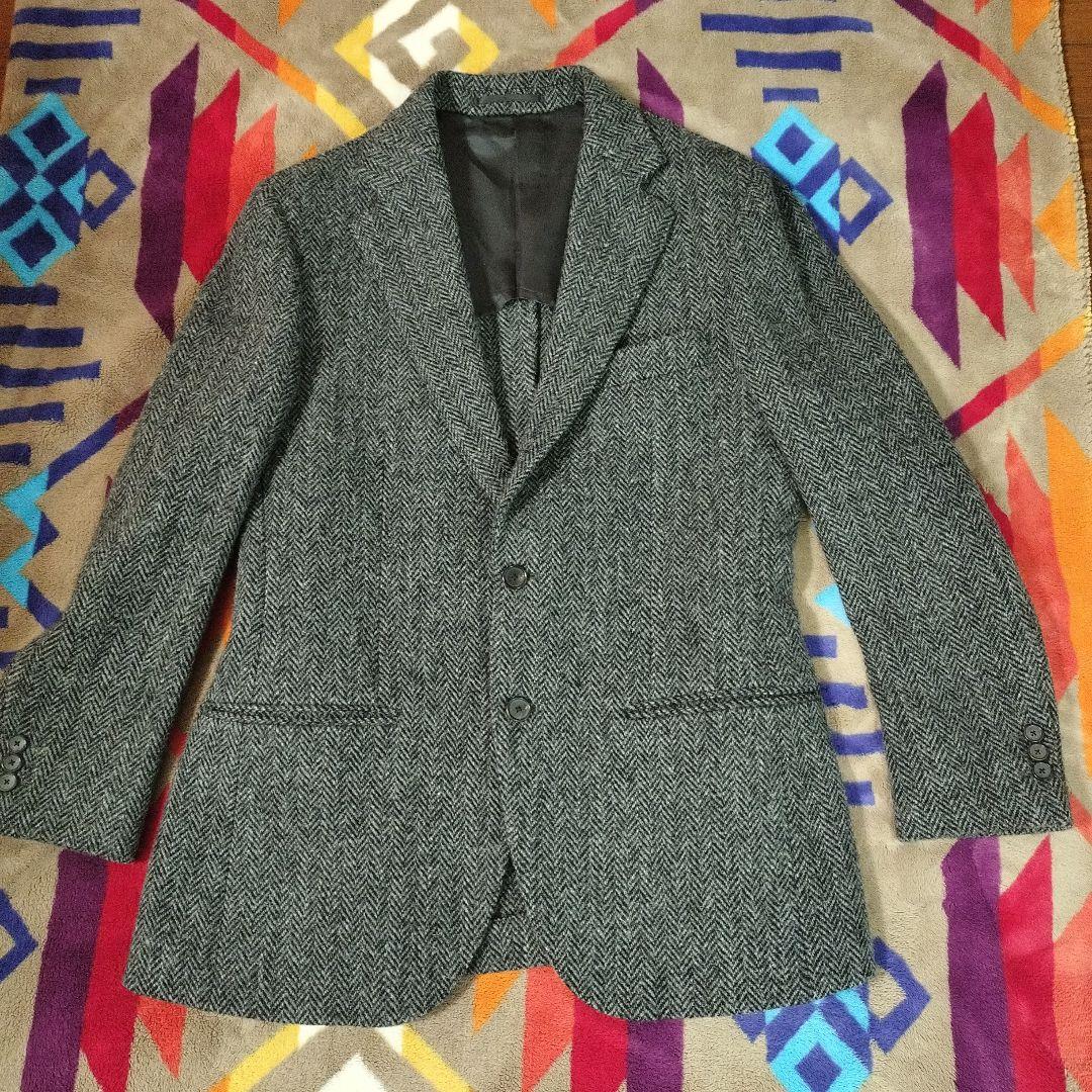 Harris Tweed EDIFICE テーラードジャケット　ヘリンボーン生地 ÉDIFICE ハリスツイードヘリンボーン ジャケット グレー（Harris