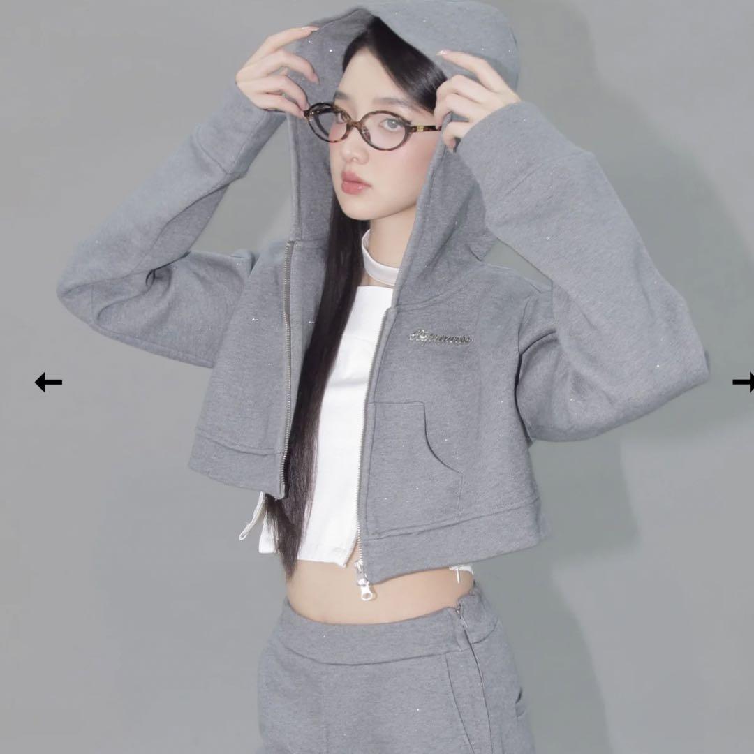 Kirakira Short Zip up（ANDWANG | [ ANDWANG 1ST POP UP STORE