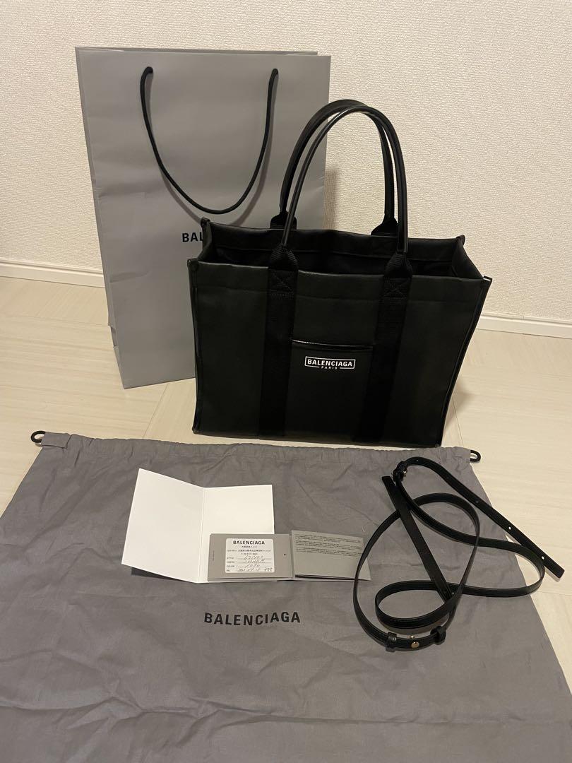 BALENCIAGA トートバッグ ハードウェア ブラック キャンバス