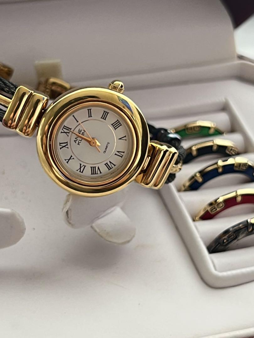 【美品/新品電池】ANNE KLEIN ローマン レディース 腕時計 ドレス 外観美品/新品電池】ANNE KLEIN アンクライン チェンジベゼル