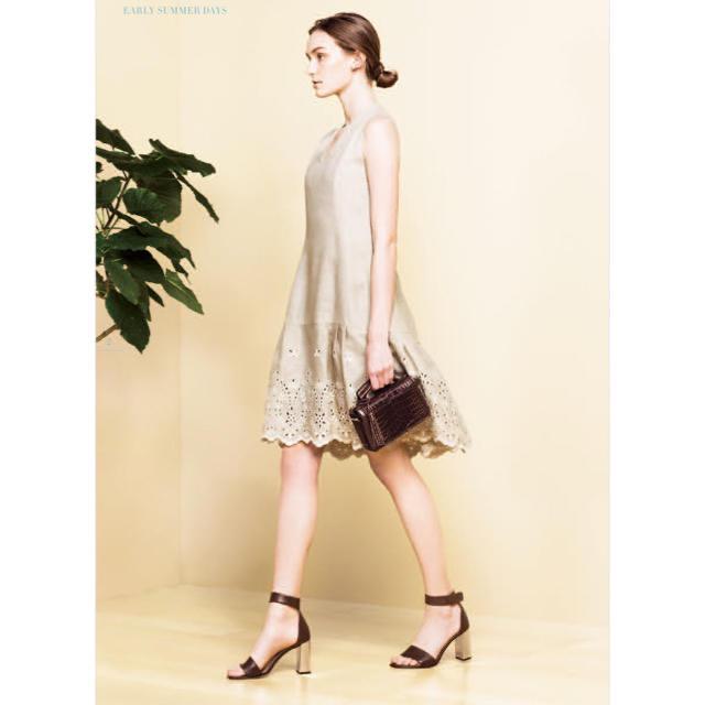 FOXEY ♡ Dress Gardenia リネンワンピース 麻色 FOXEY ♡ Dress Gardenia リネンワンピース 麻色（ワンピース