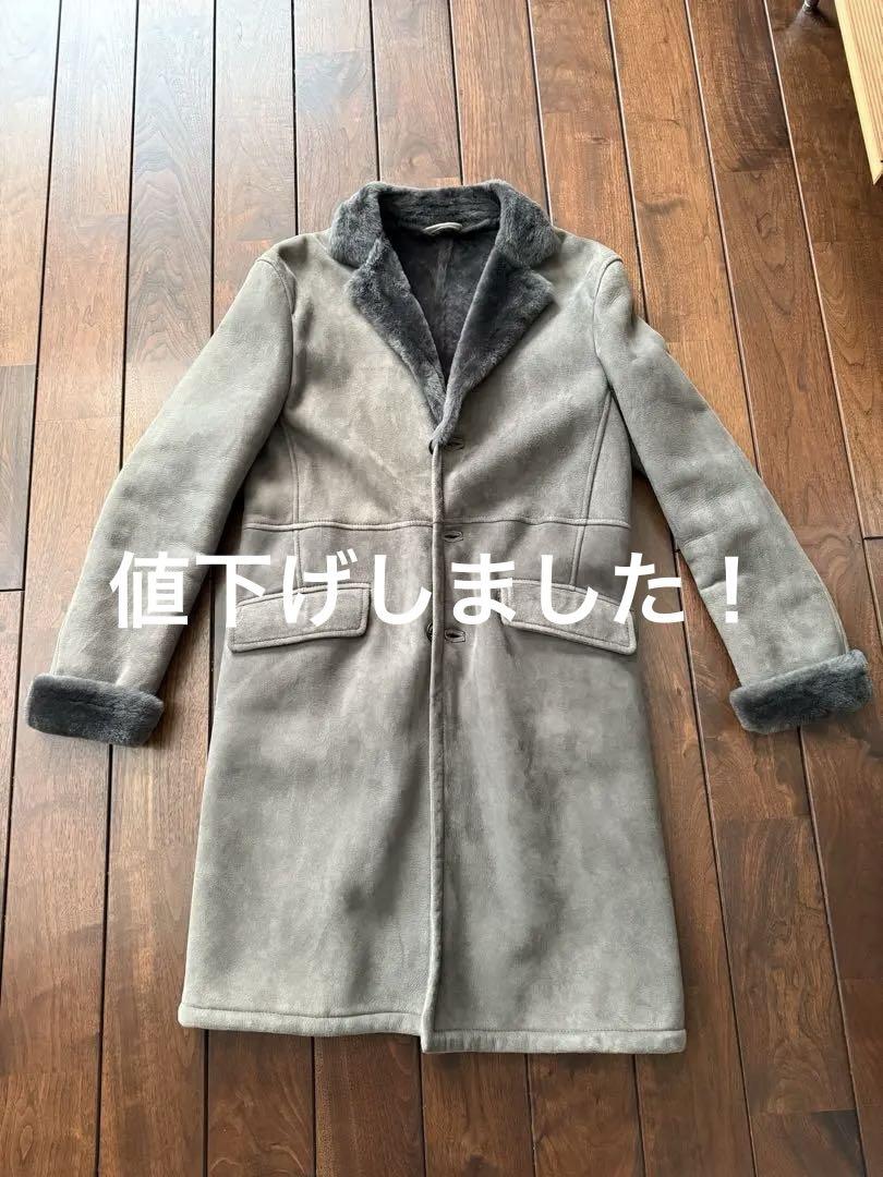【希少】Cinquanta チンクァンタ ムートンコート ミドル ブラック ボア 希少】Cinquanta チンクァンタ ムートンコート ミドル ブラック ボア