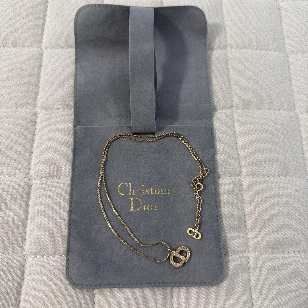 極美品✨　Dior　ネックレス　CD ロゴ　ラインストーン　希少　刻印　899 極美品 Dior ネックレス CD ロゴ ラインストーン 希少 刻印 899