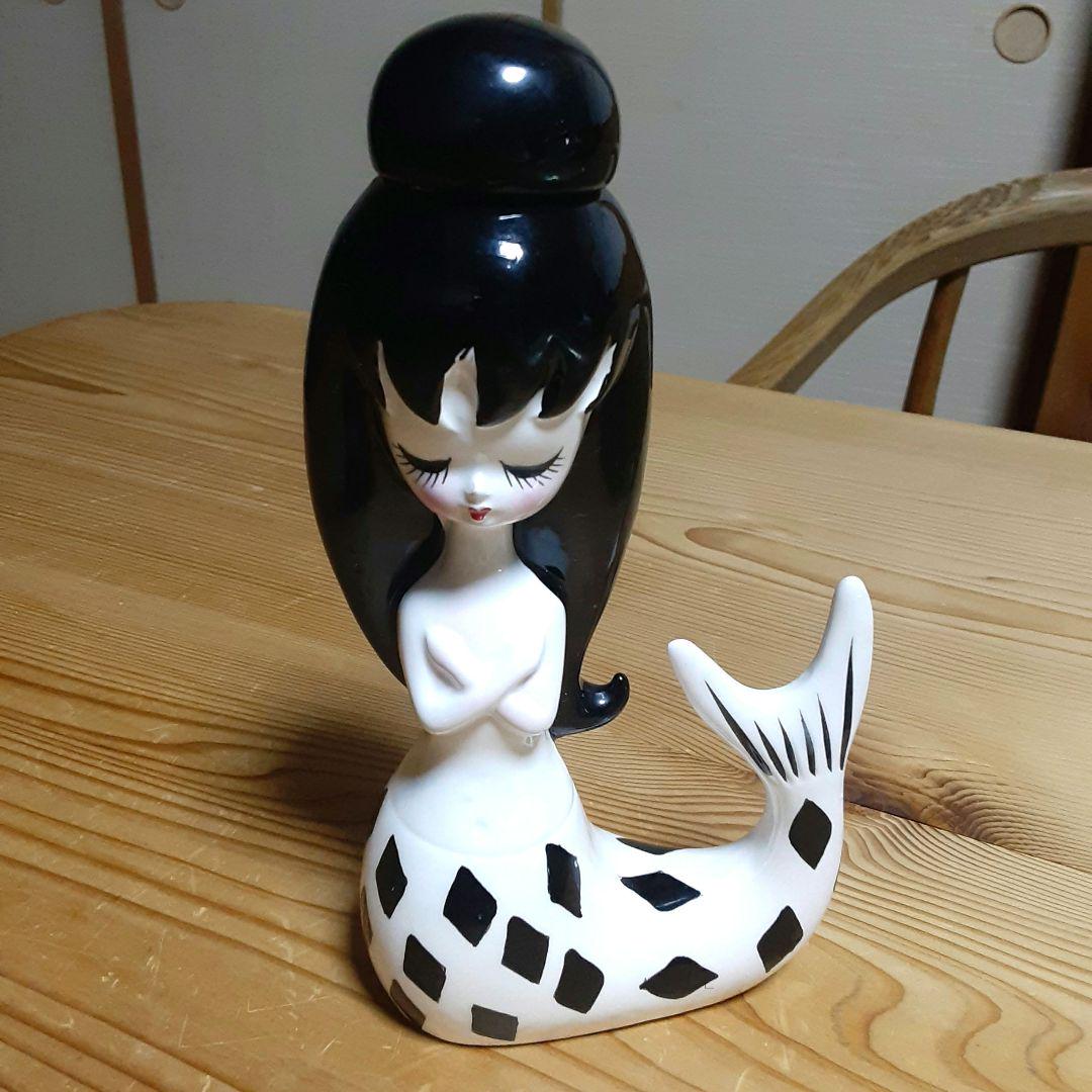 RUNE 内藤ルネ 人魚姫 マーメイド 陶器 黒 （内藤ルネ 陶器人形
