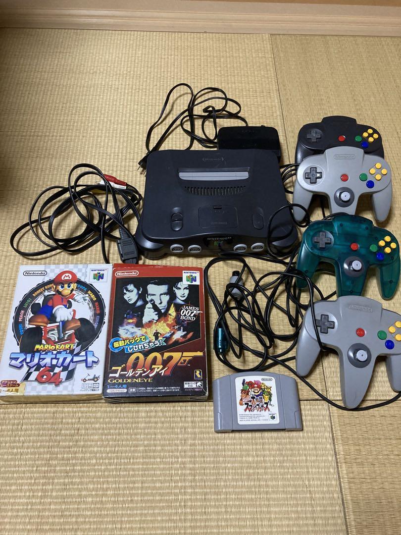 Nintendo 64 本体、コントローラ、各種セット 任天堂 ニンテンドー64 本体 コントローラー2個付 すぐ遊べる