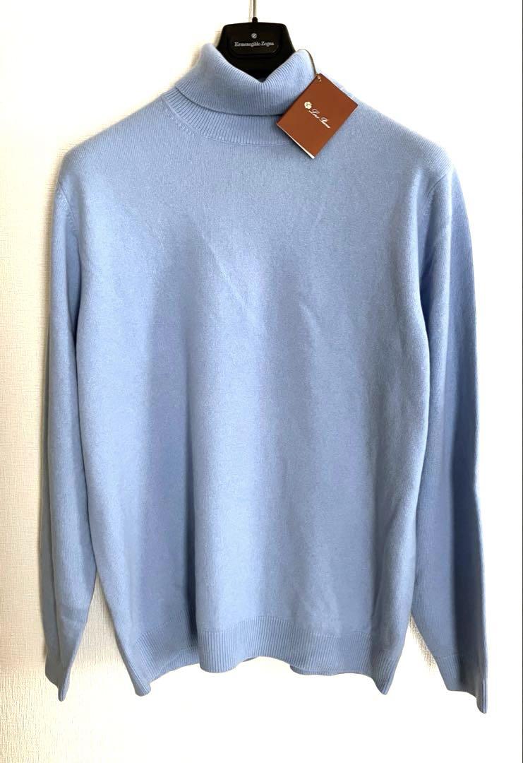 新品 Loro Piana ロロピアーナ カシミヤ100 タートル Loro Piana - 美品 Loro Piana ロロピアーナ カシミヤ シルク