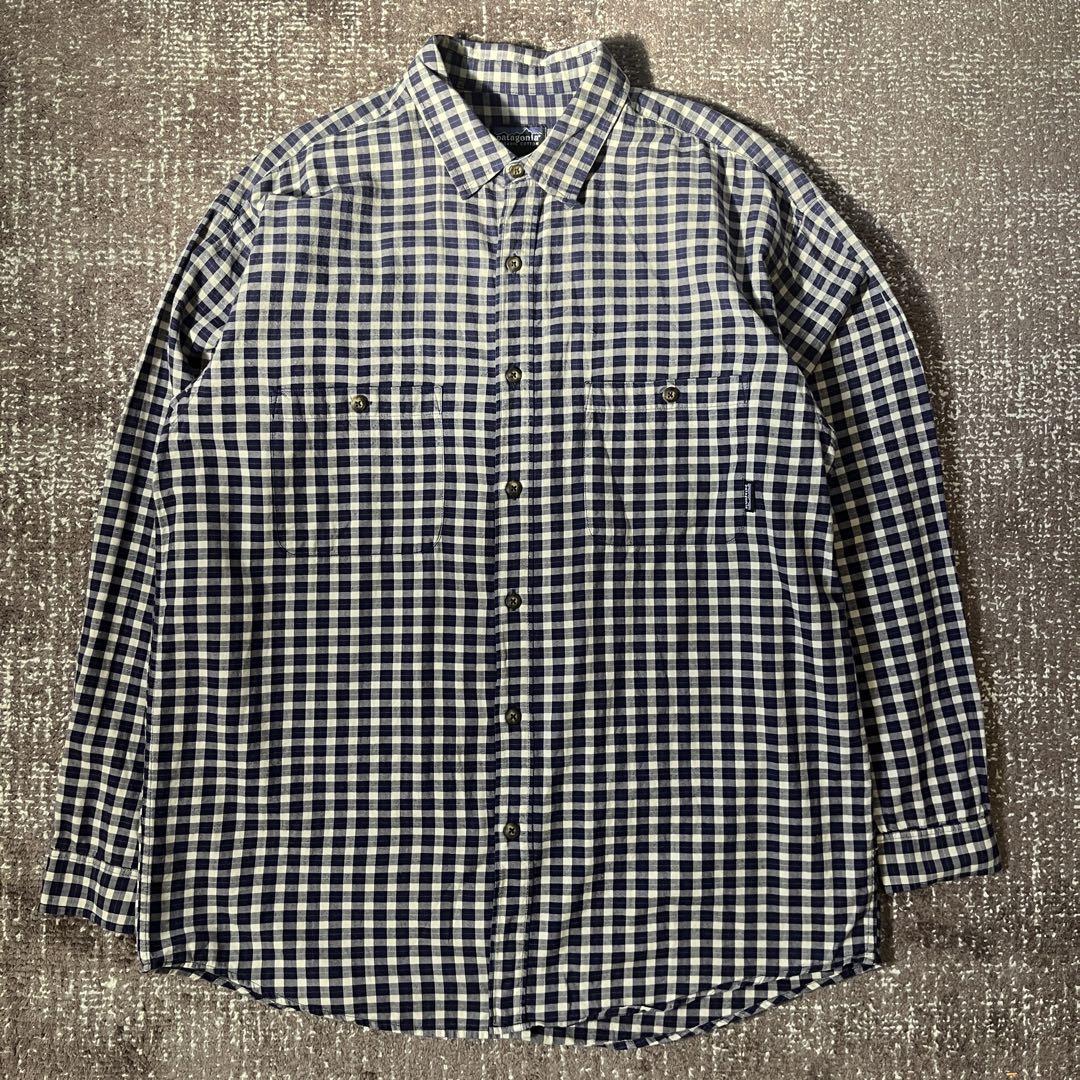 patagonia チェックシャツ パープル ポルトガル　名作　F8 patagonia チェックシャツ パープル ポルトガル 名作 F8