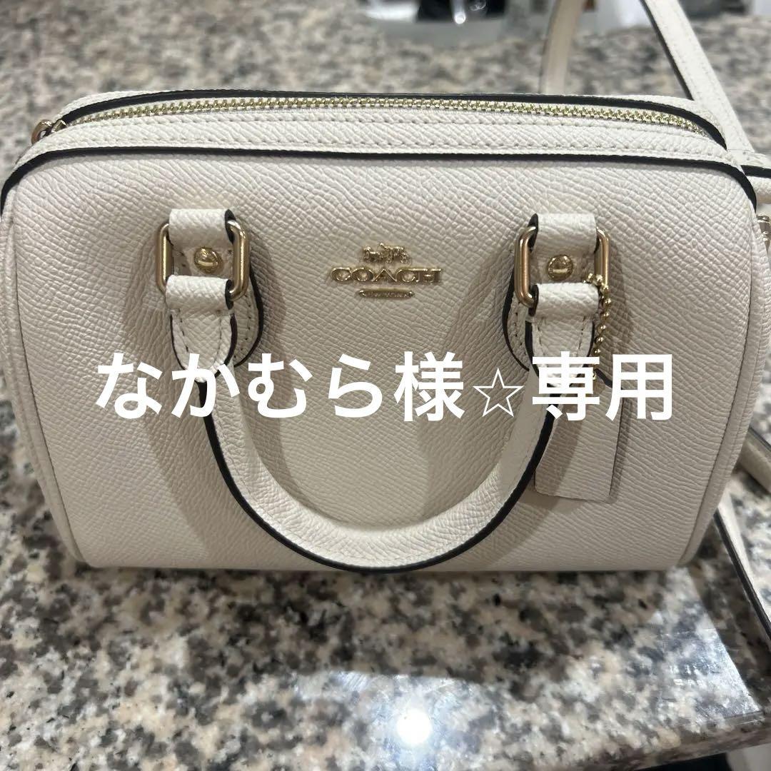 COACH ホワイトレザー ショルダーバッグ （ホワイト レディース