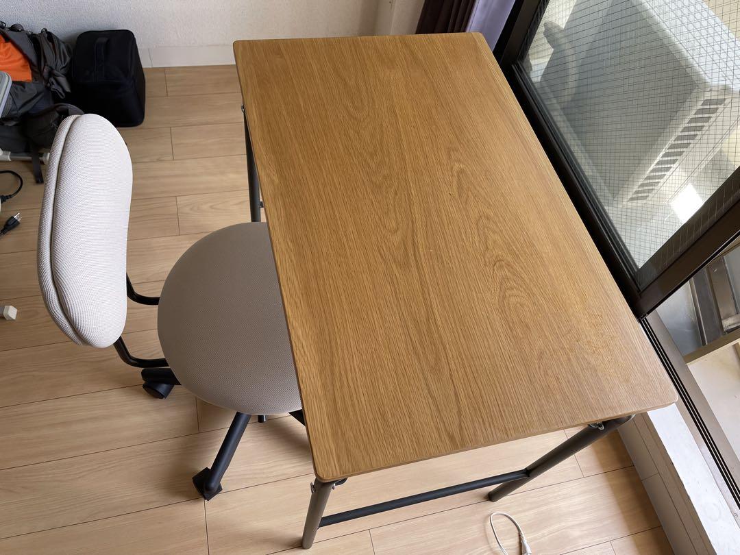 銀座・築地限定)無印良品 スチールパイプテーブルとワーキング