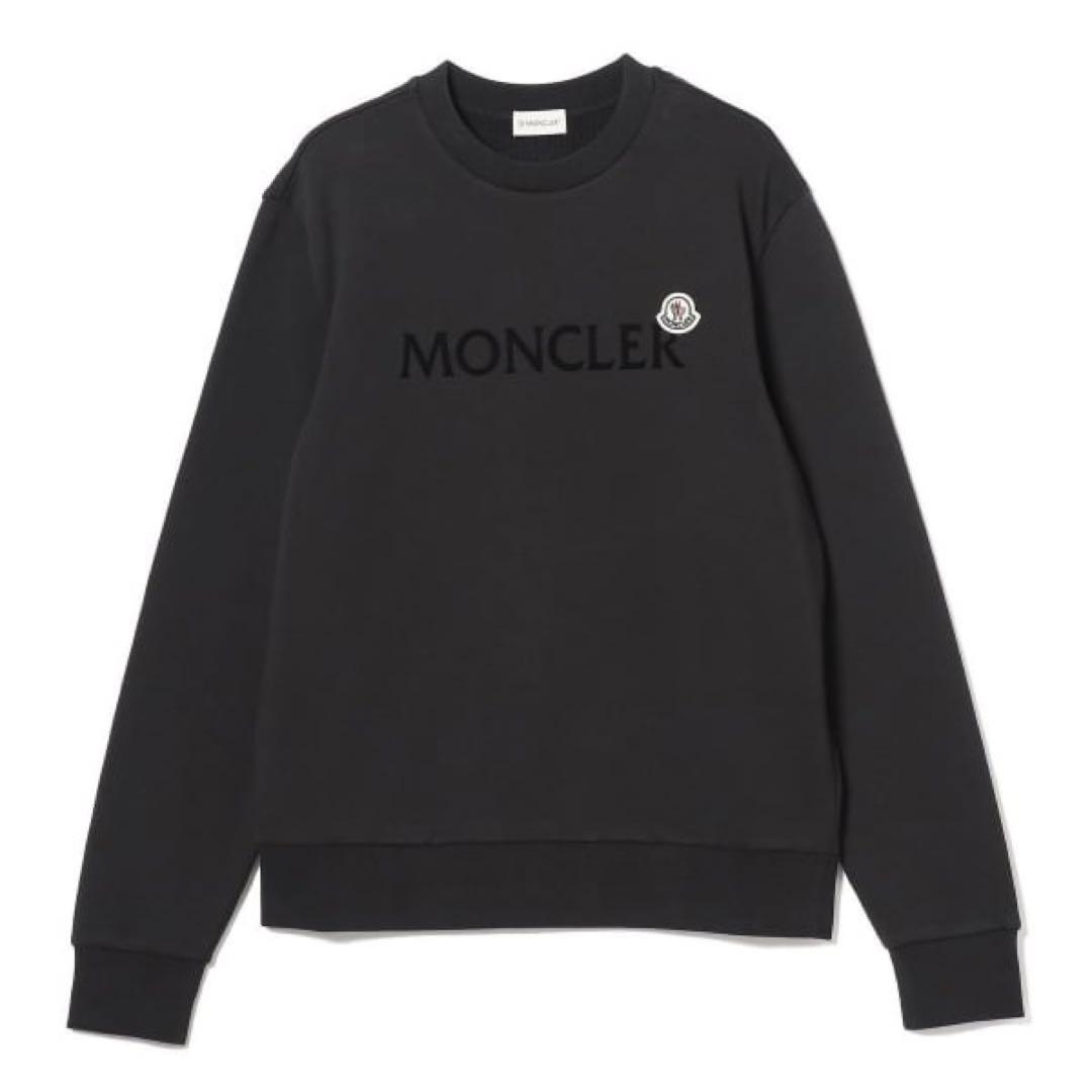 【S相当】MONCLER モンクレールスウェットトレーナーラバーワッペン黒14A S相当】MONCLER モンクレールスウェットトレーナーラバー
