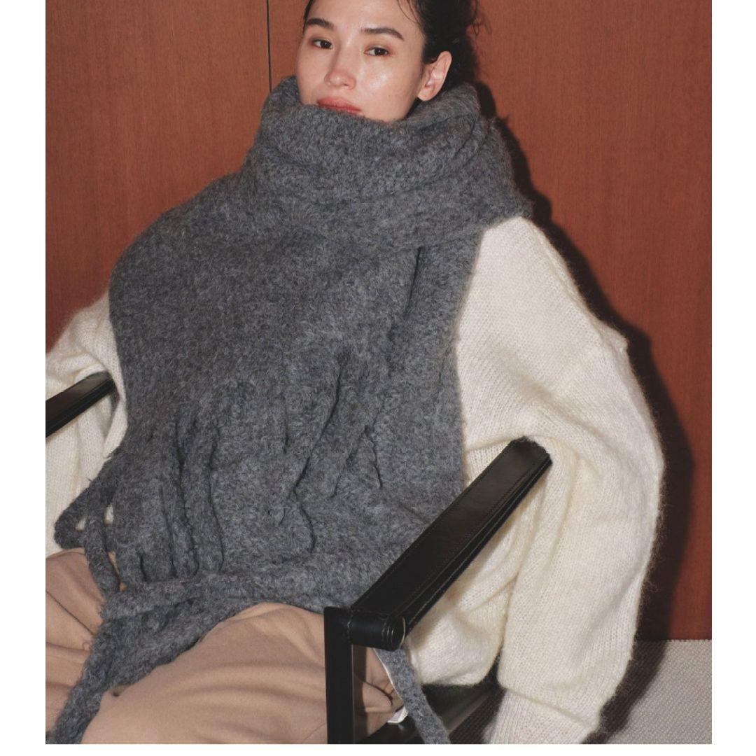 todayful Brashed Volume Stole グレー TODAYFUL（トゥデイフル）の「brushed volume stole（マフラー