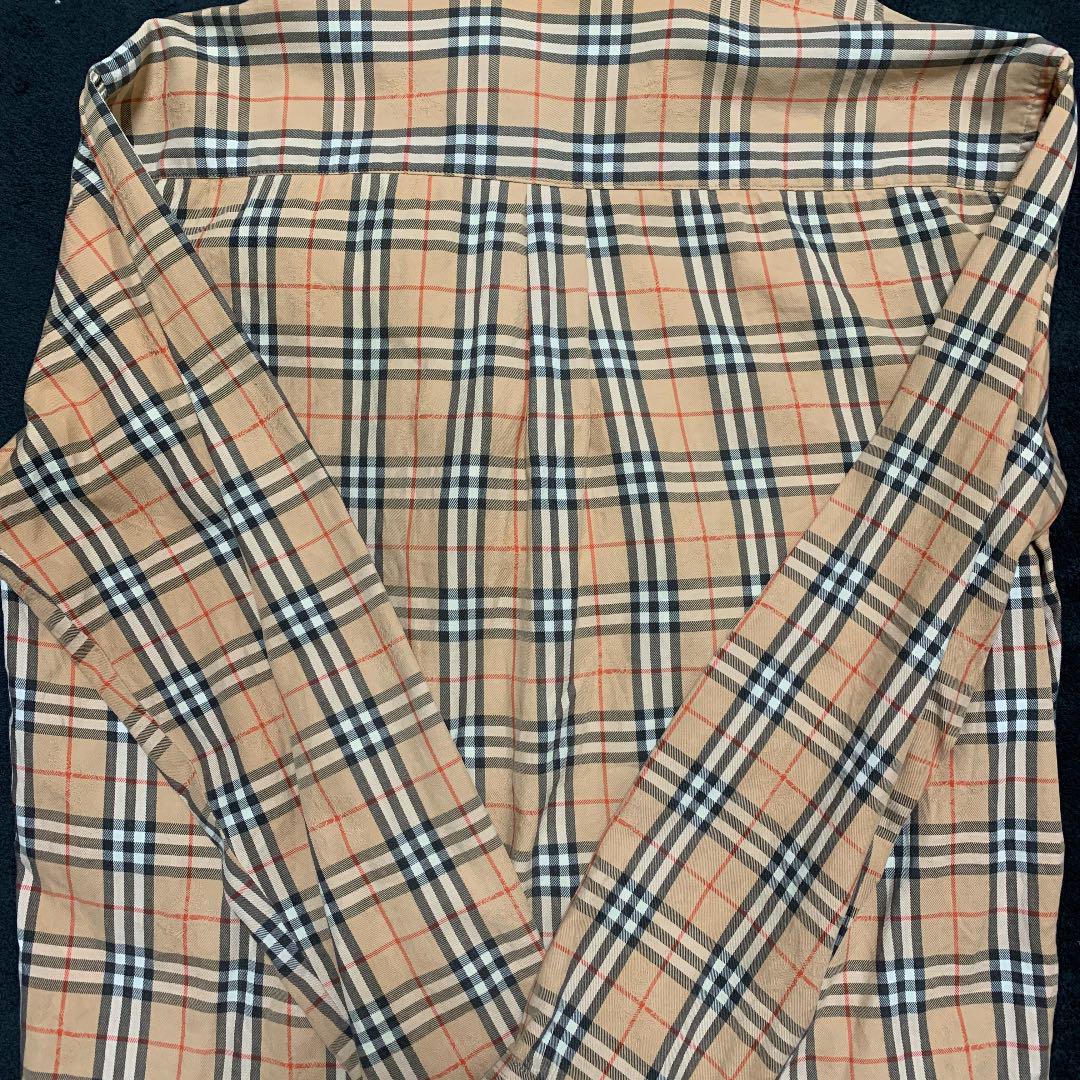 Burberry'sバーバリーズ Vintage シャドービッグホースマークロゴ ノバチェック長袖コットンシャツ[LSHA76315] Burberry's ノバチェック シャドーホース 長袖シャツ ヴィンテージ M