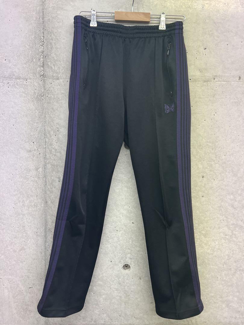 Needles ナロー M ブラック×パープル needles ナロートラックパンツ ブラック・パープル M（Needles