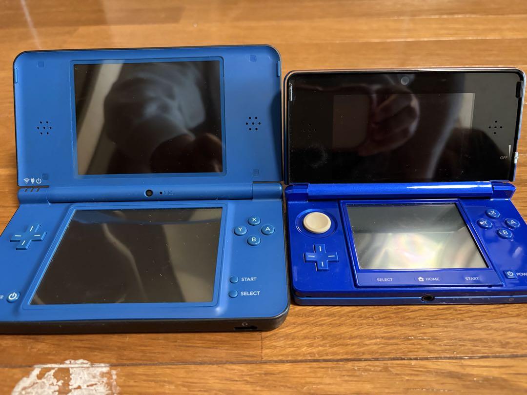 ニンテンドー3DSニンテンドーDSLLセット 本体 青 カセット、充電
