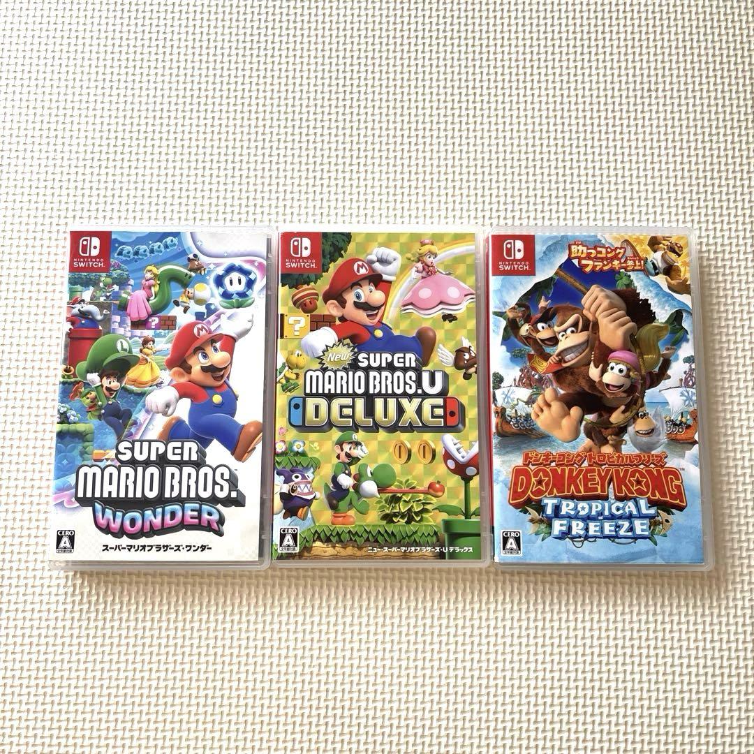 【switchソフト3本】マリオブラザーズ・ワンダー デラックス　ドンキー switchソフト3本】マリオブラザーズ・ワンダー デラックス