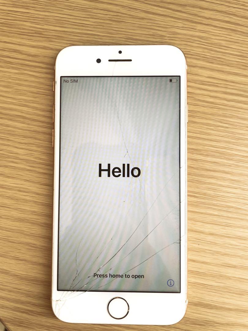 iPhone8 ピンクゴールド 64GB 画面割れ有り（お歳暮 人気 iPhone